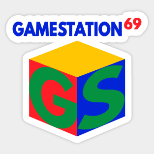 GameStation 69 Parody Video Game System 90's 2000's Knock Off Brand Logo Parody (Version 2) Sticker